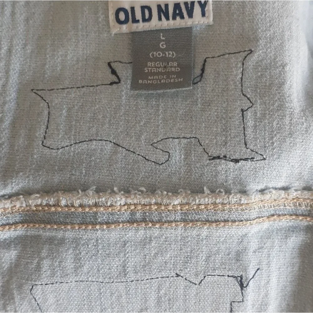 Custom Old Navy Denim Rock and Roll Vest